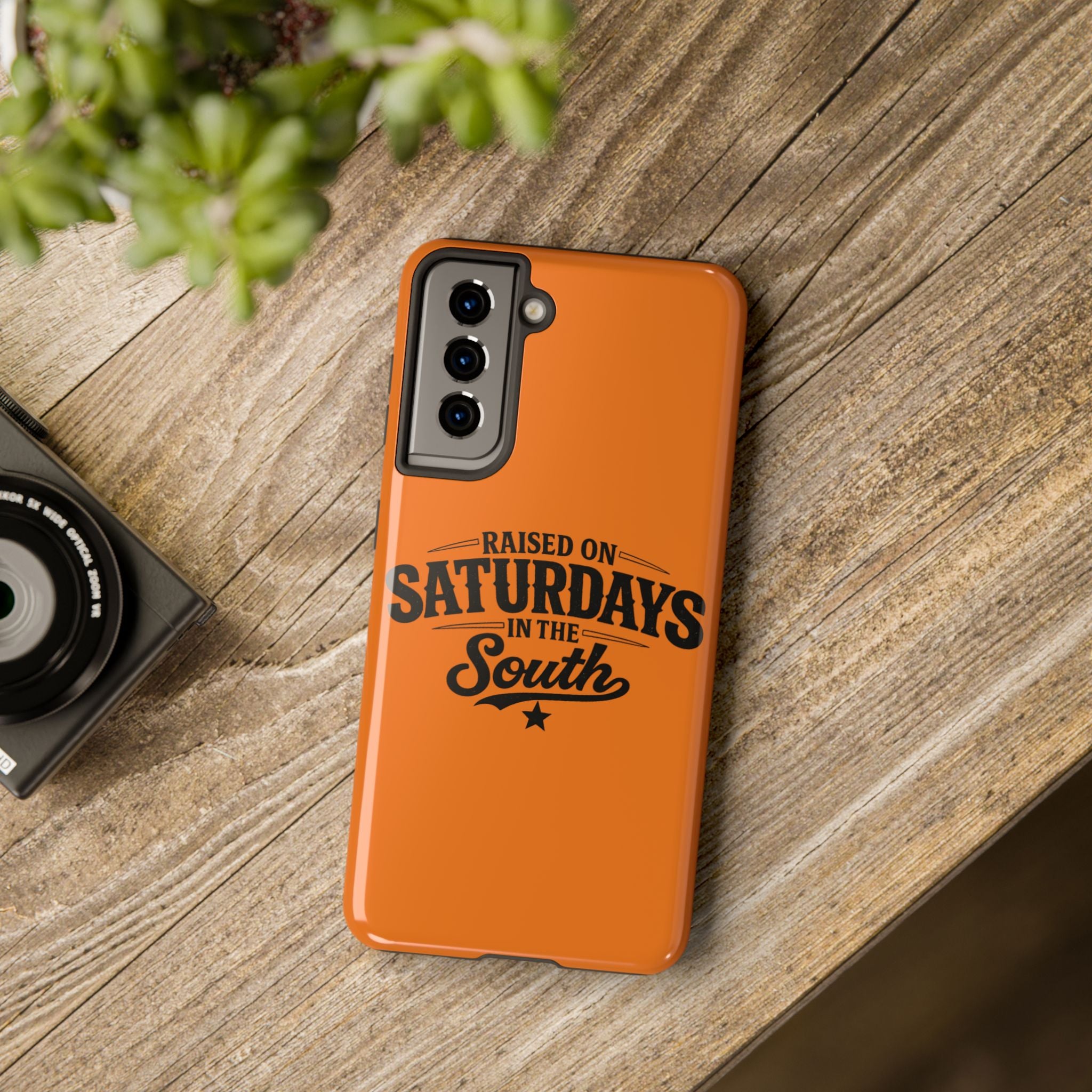 Raised On Saturdays In The South Phone Case-(orange)