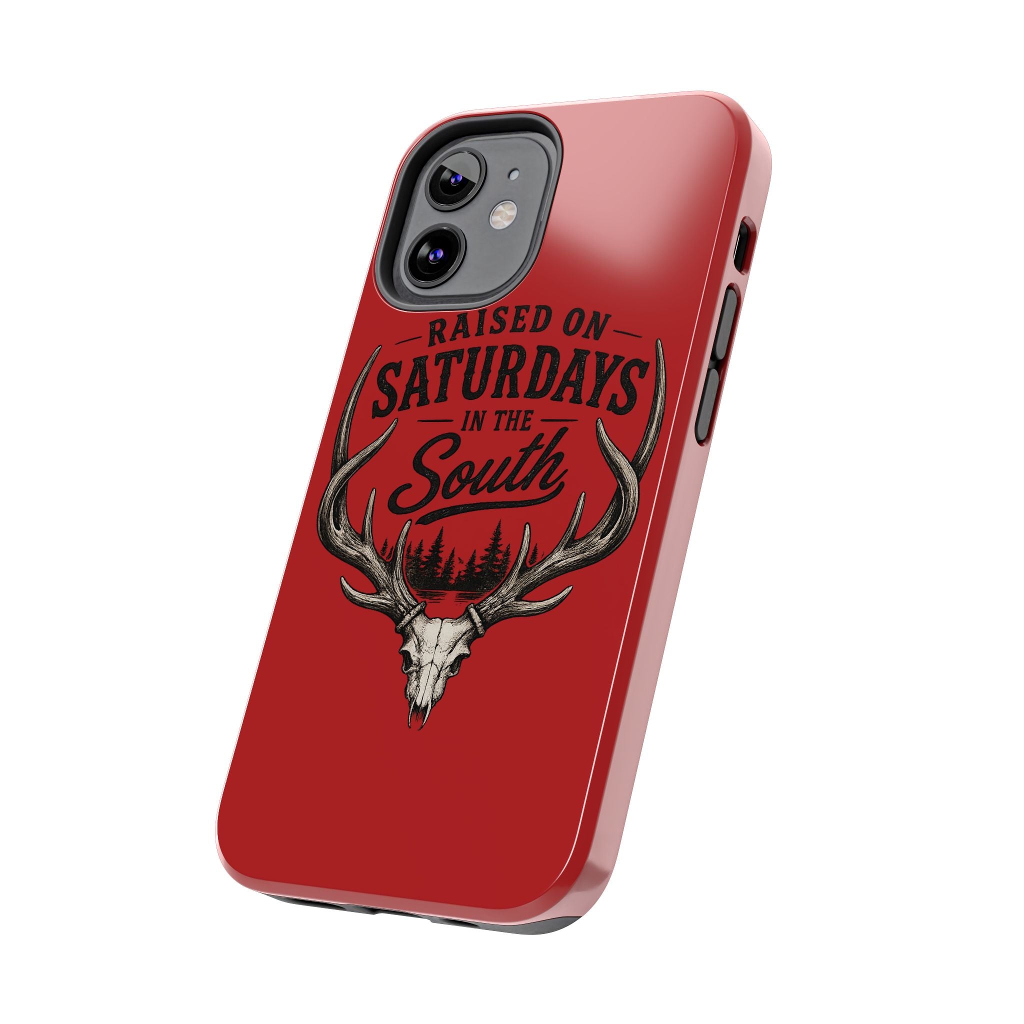 Raised On Saturdays In The South Phone Case-Spread Runs Deep In The Woods-(red)