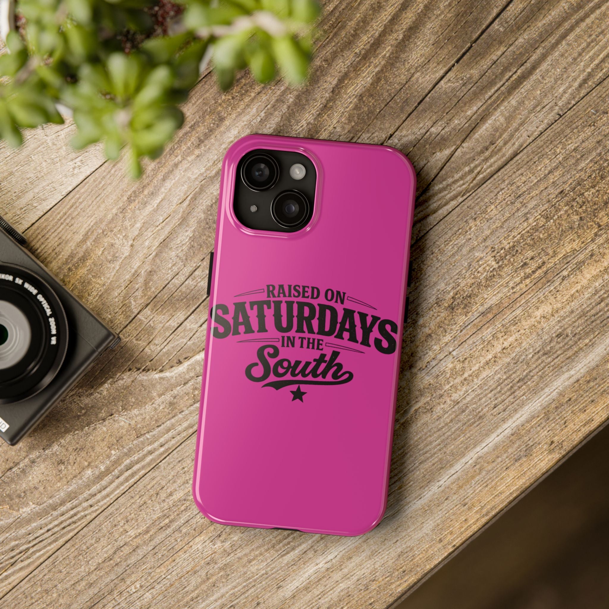 Raised On Saturdays In The South Phone Case-(pink)