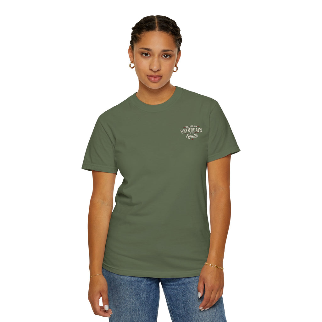 Raised On Saturdays In The South T-Shirt — Relaxing Saturday Morning In The Mountains