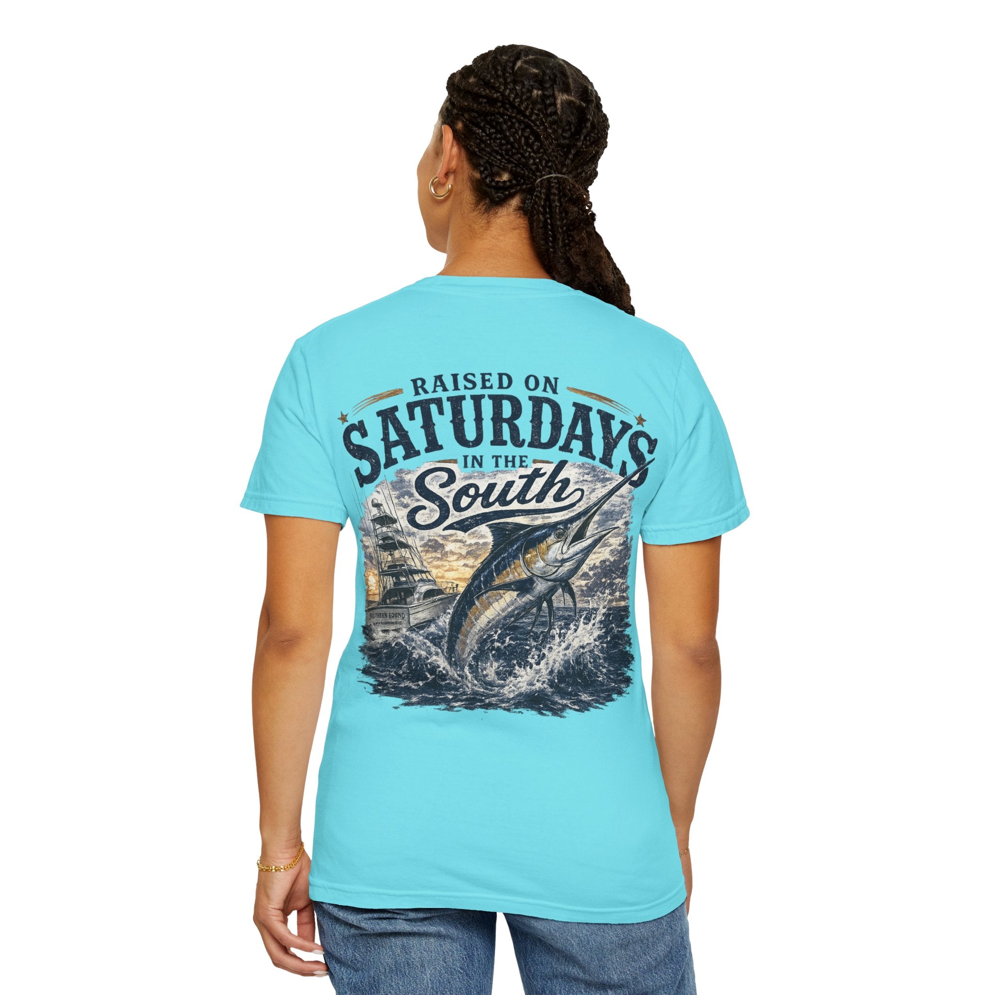 Raised On Saturdays In The South T-Shirt-Deep Sea Saturdays