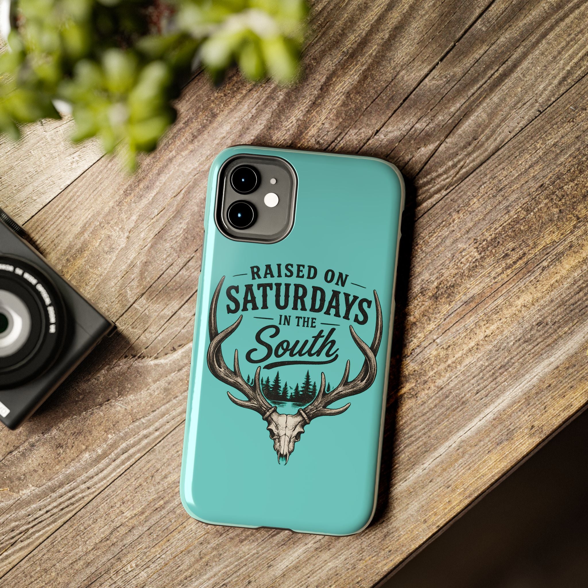 The Spreads Runs Deep In The Woods Phone Case-(blue)