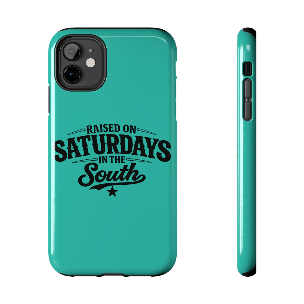 Raised On Saturdays In The South Phone Case-(blue)