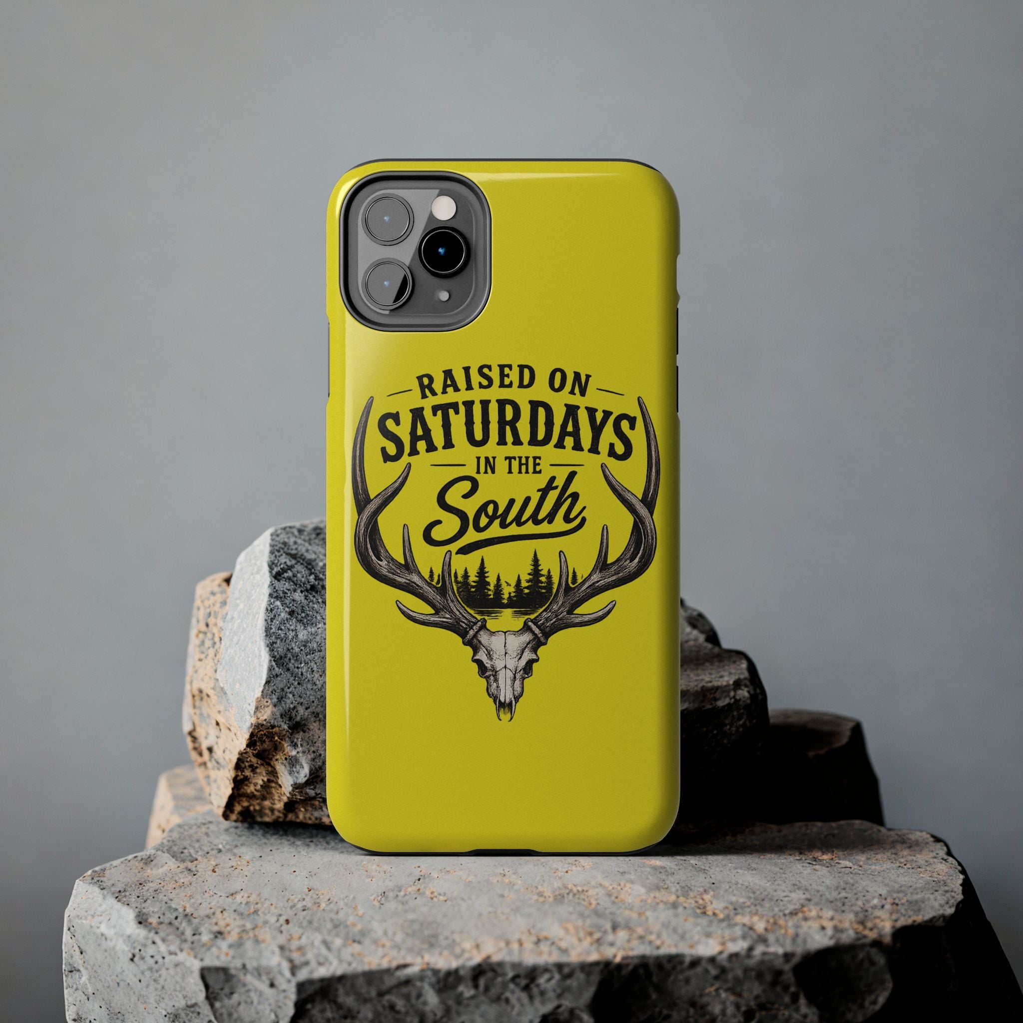 Raised On Saturdays In The South Phone Case-Spread Runs Deep In The Woods-(yellow)