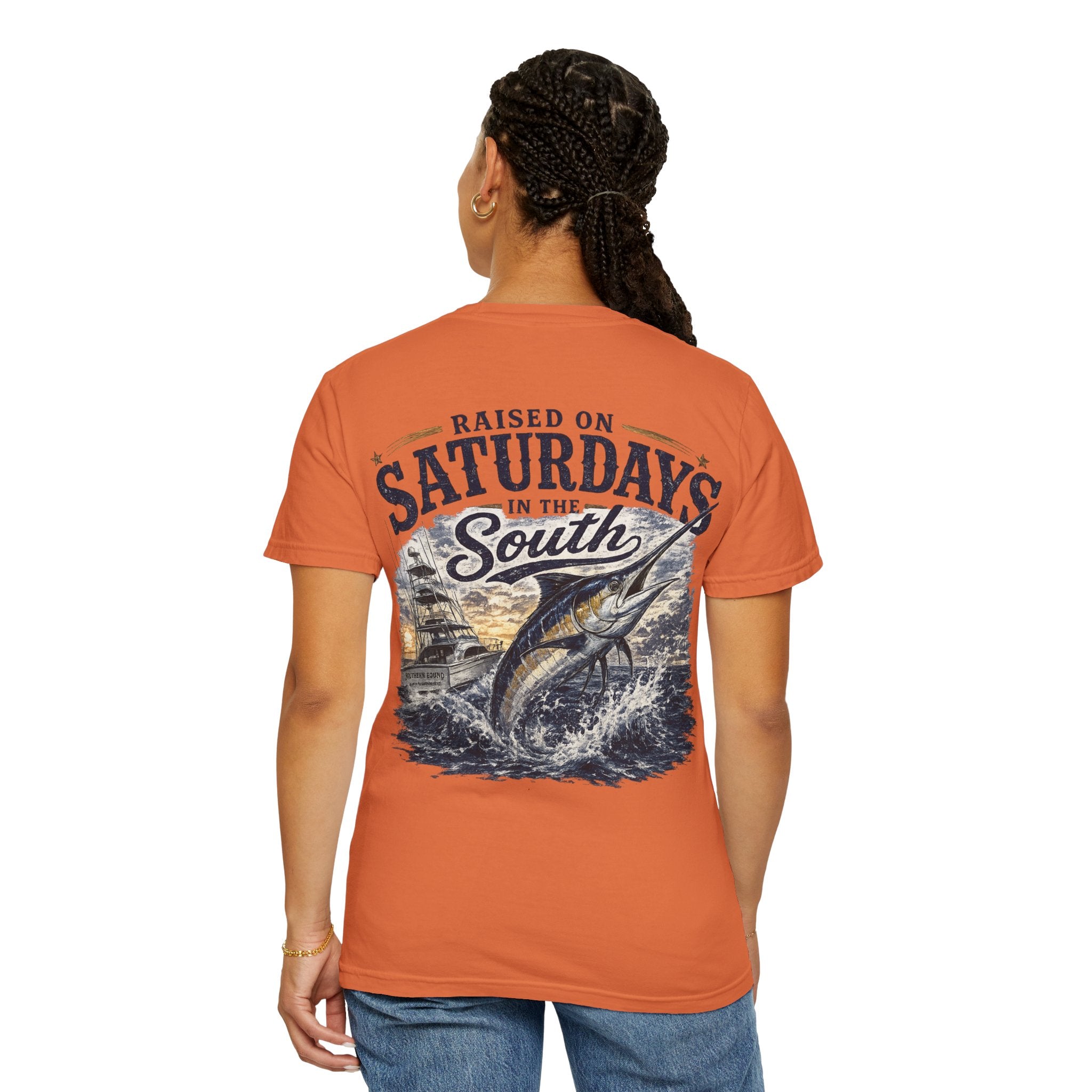 Raised On Saturdays In The South T-Shirt-Deep Sea Saturdays