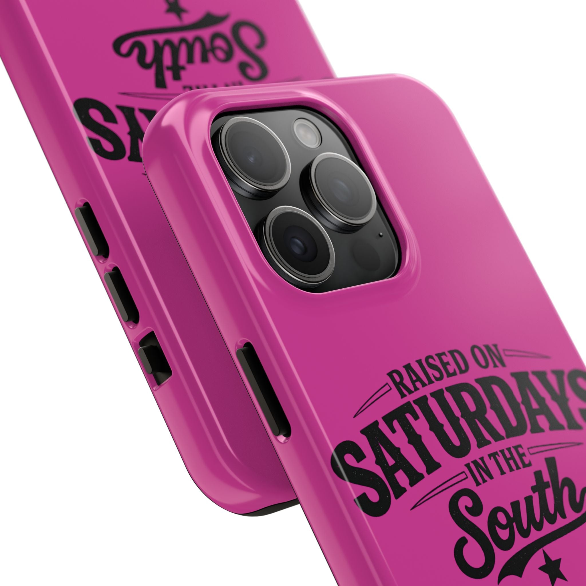 Raised On Saturdays In The South Phone Case-(pink)