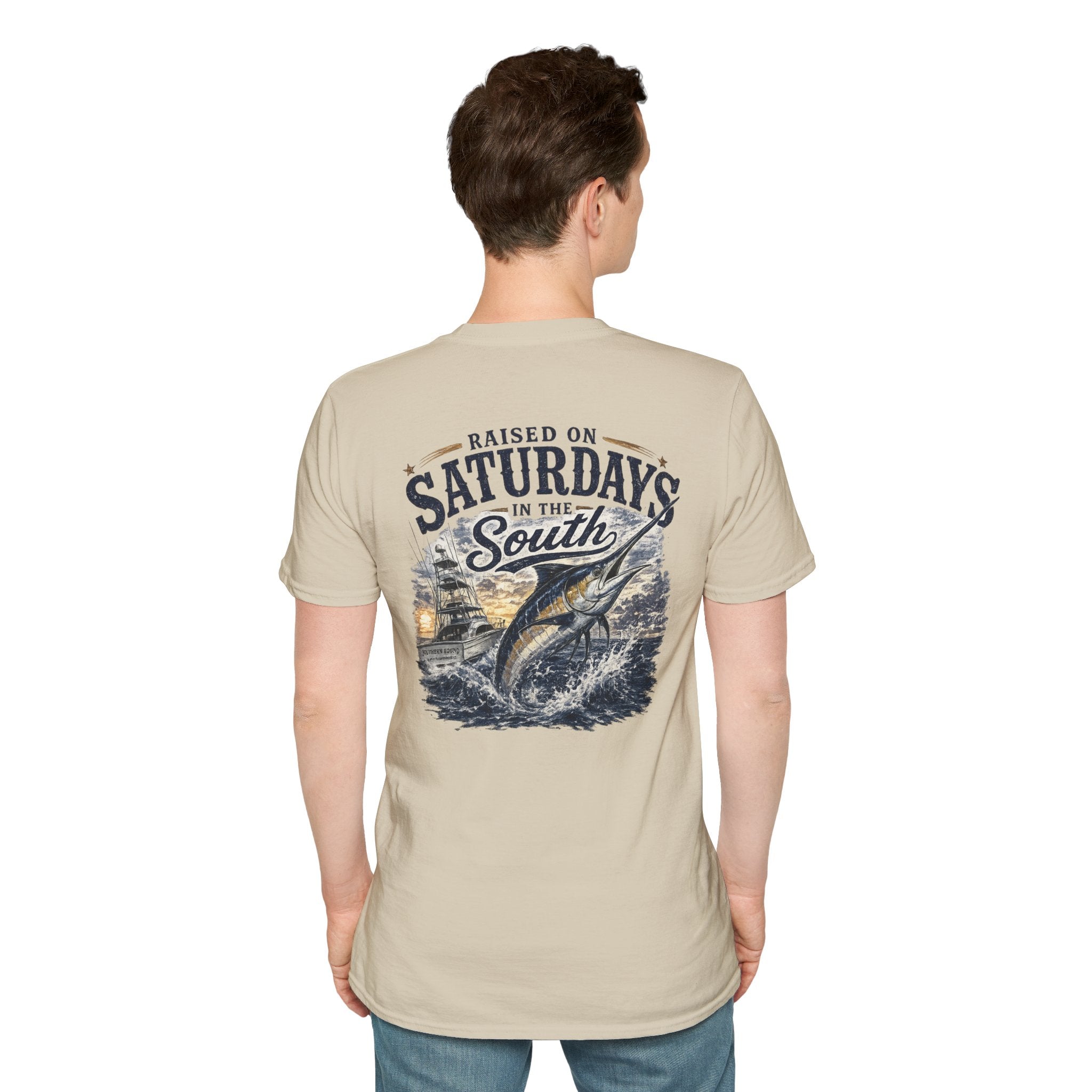 Raised On Saturdays In The South Vintage T-Shirt- Deep Sea Saturdays