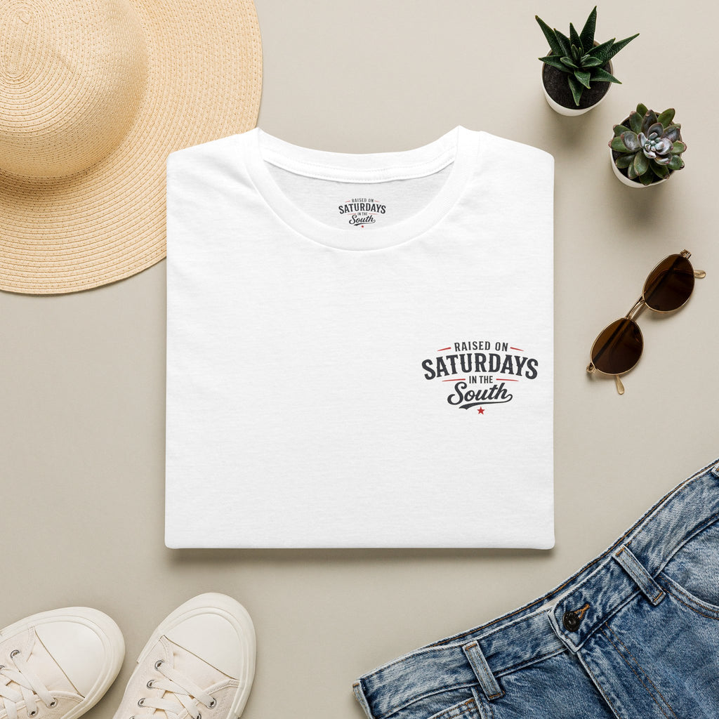 "Raised On Saturdays In The South" Vintage T-Shirt-Saturdays Are Made For Fishin