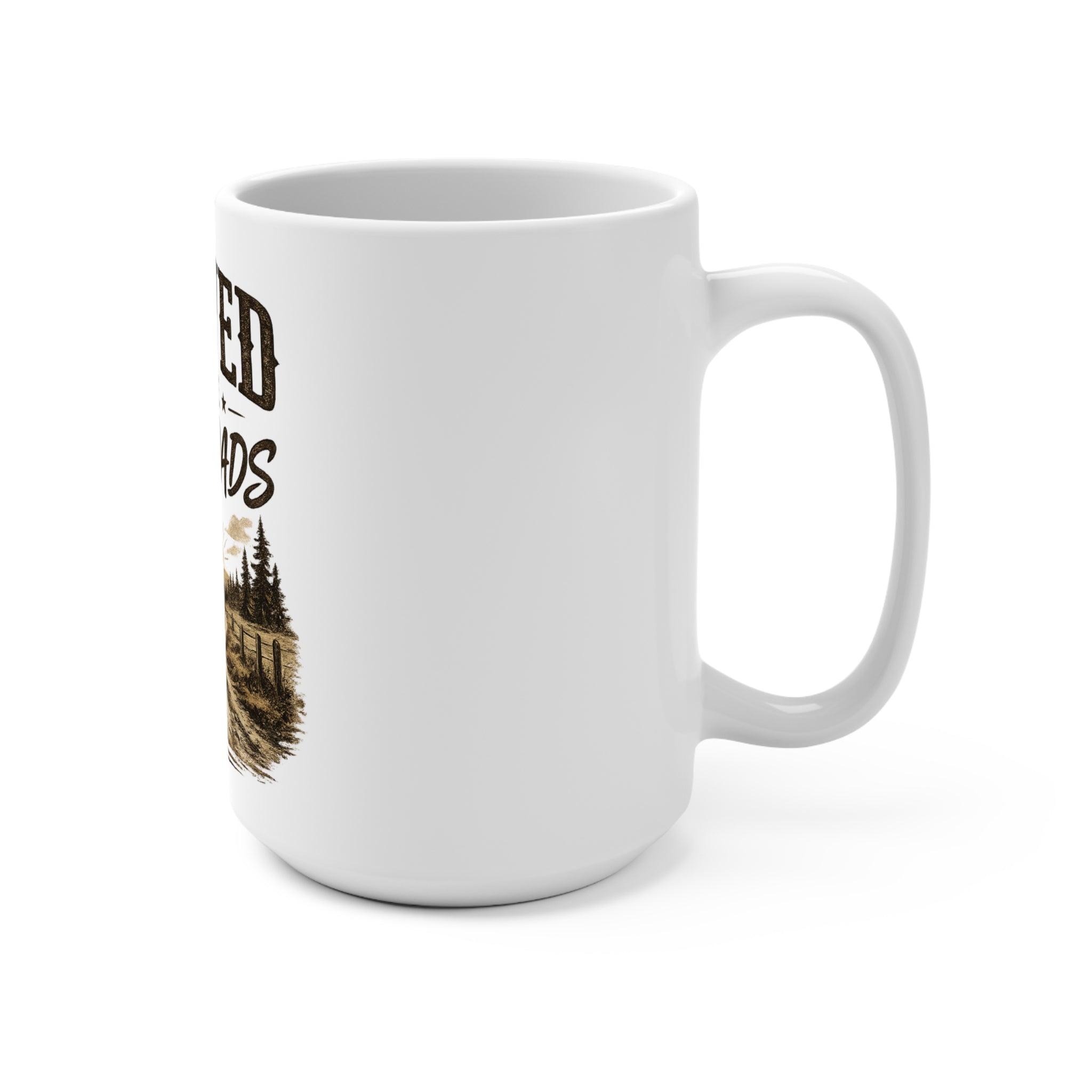 Raised On Saturdays In The South -Brewed for the Backroads 15oz Coffee Mug