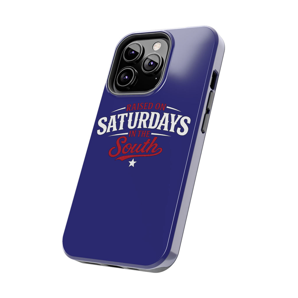 Raised on Saturdays in the South Phone Case-(blue)