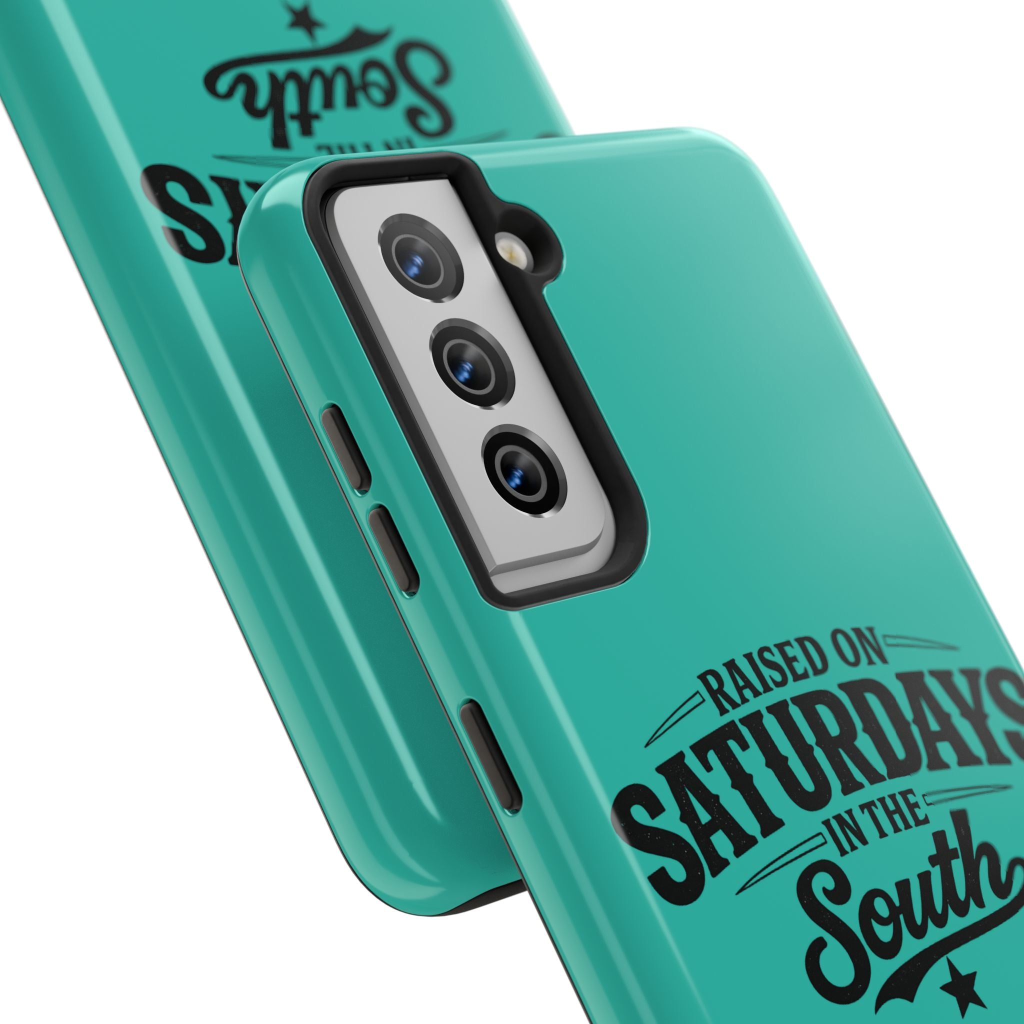Raised On Saturdays In The South Phone Case-(blue)
