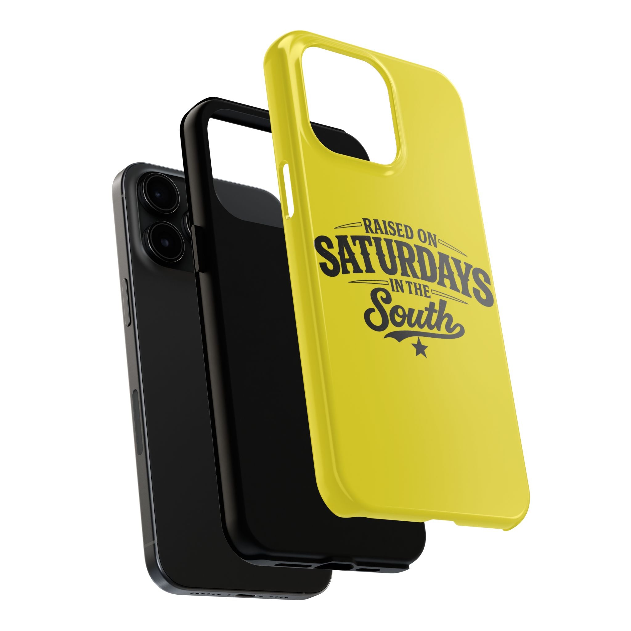 Raised On Saturdays In The South Phone Case-(yellow)