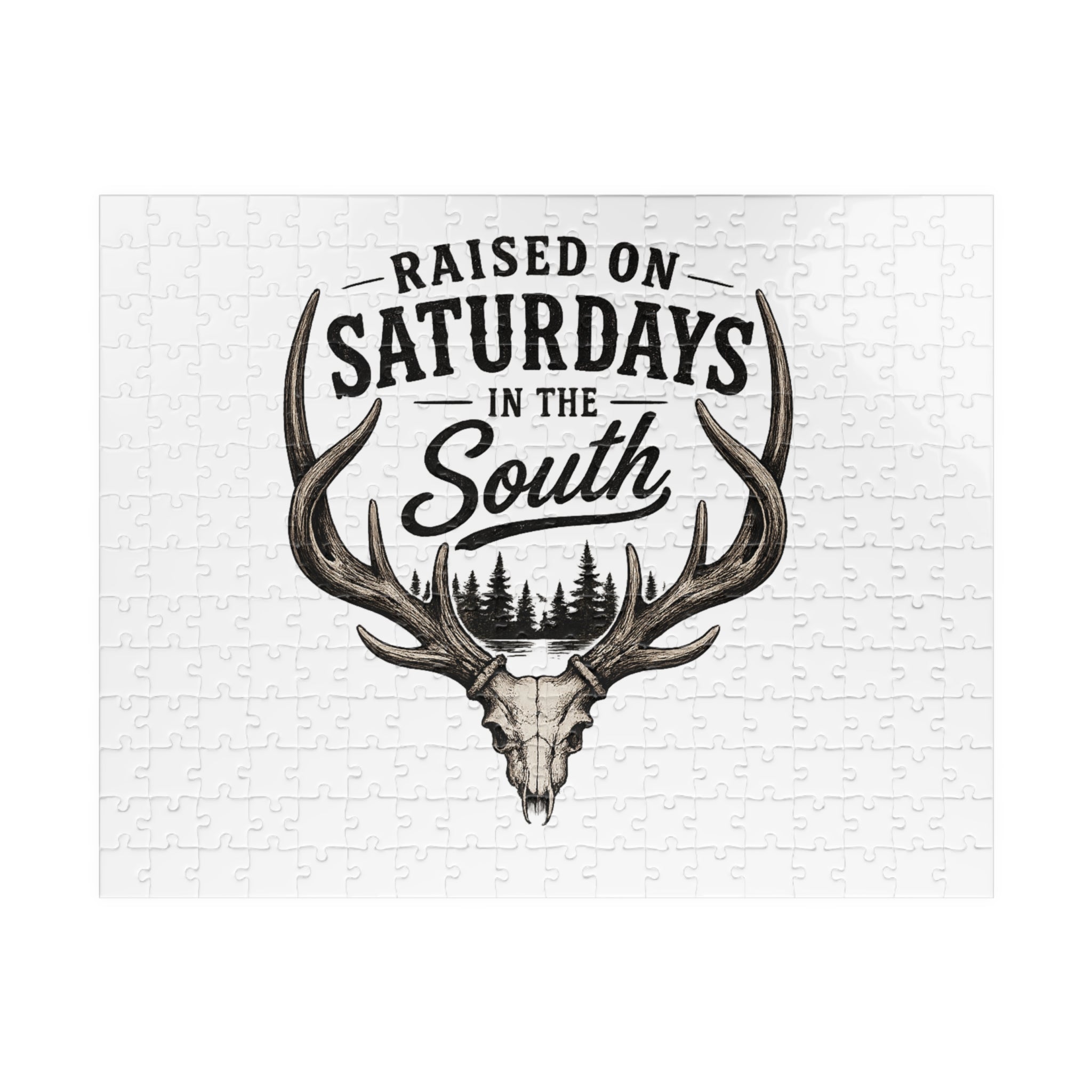 Raised On Saturdays In The South jigsaw puzzle-(white)