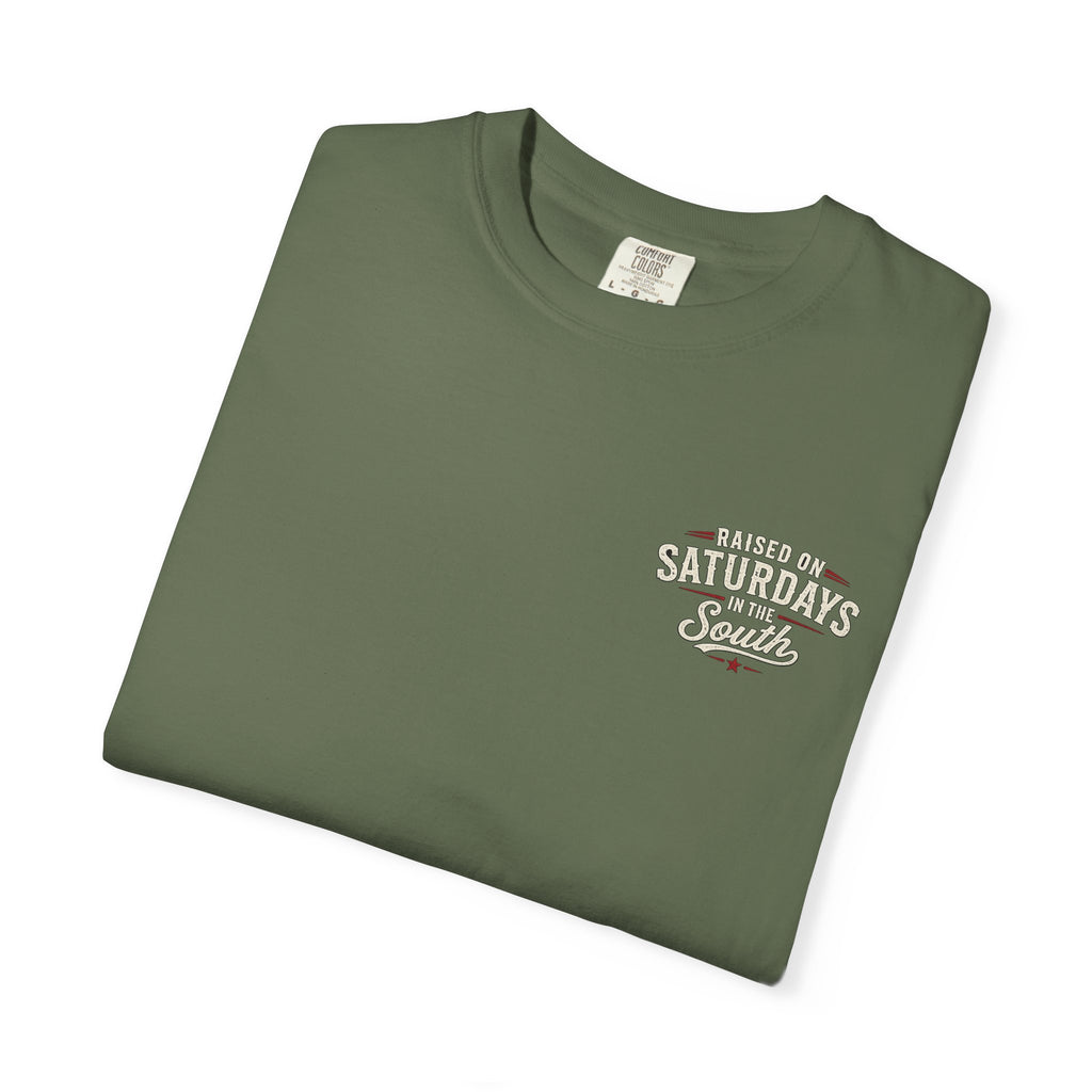 Raised On Saturdays In The South T-Shirt- Mud Park Saturdays