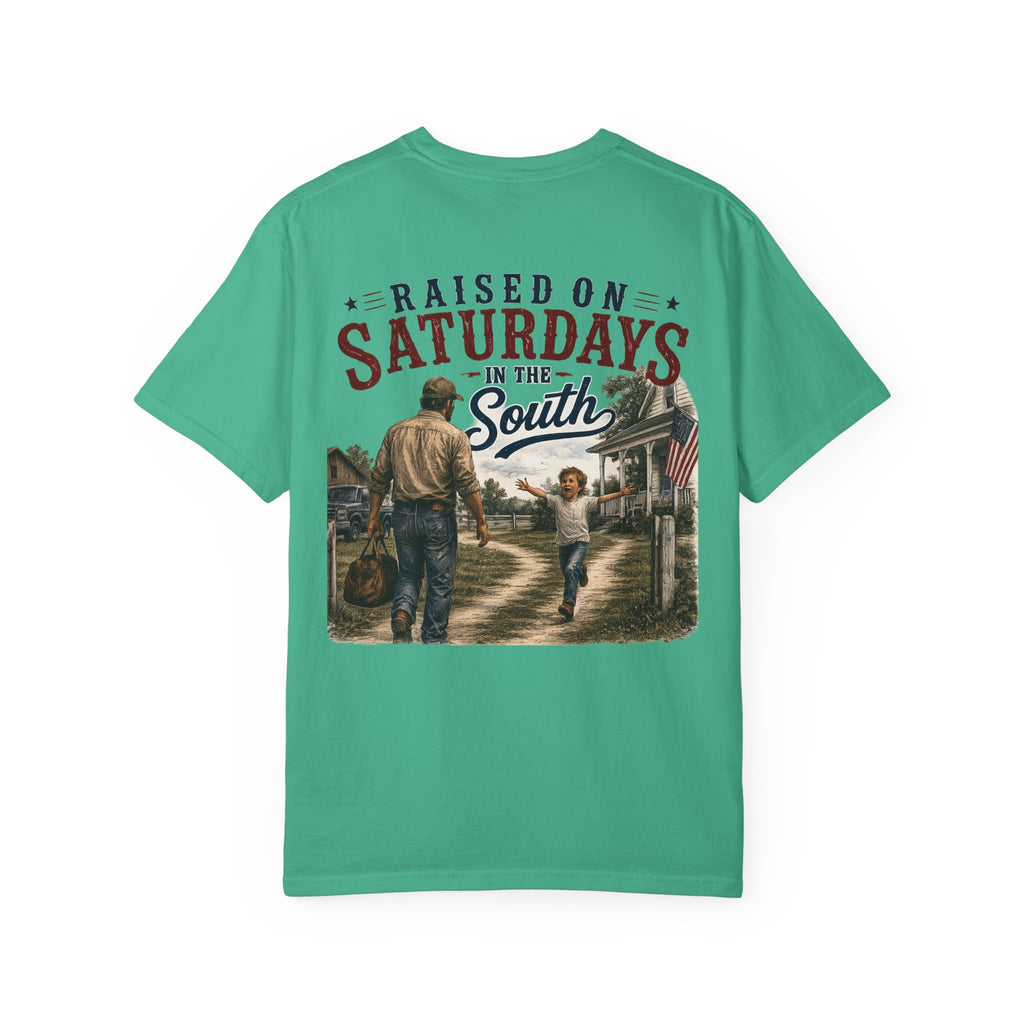 Raised On Saturdays In The South T-Shirt Boy Dad-"Daddy's Home"