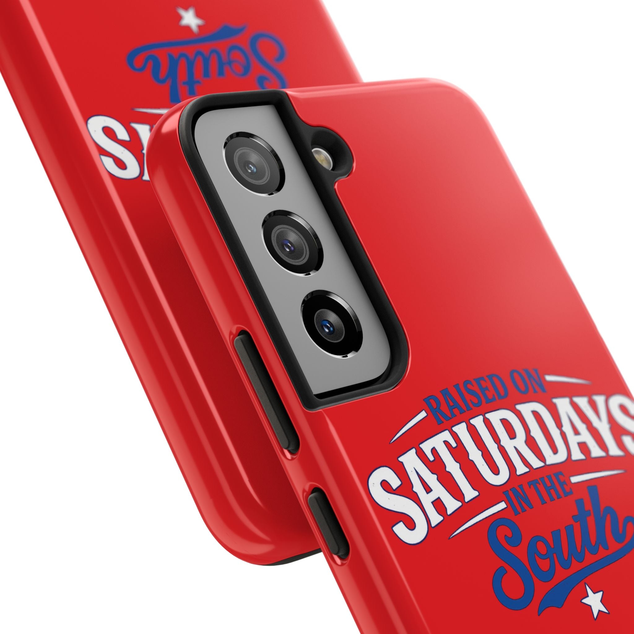 Raised On Saturdays In The South Phone Case-(red)
