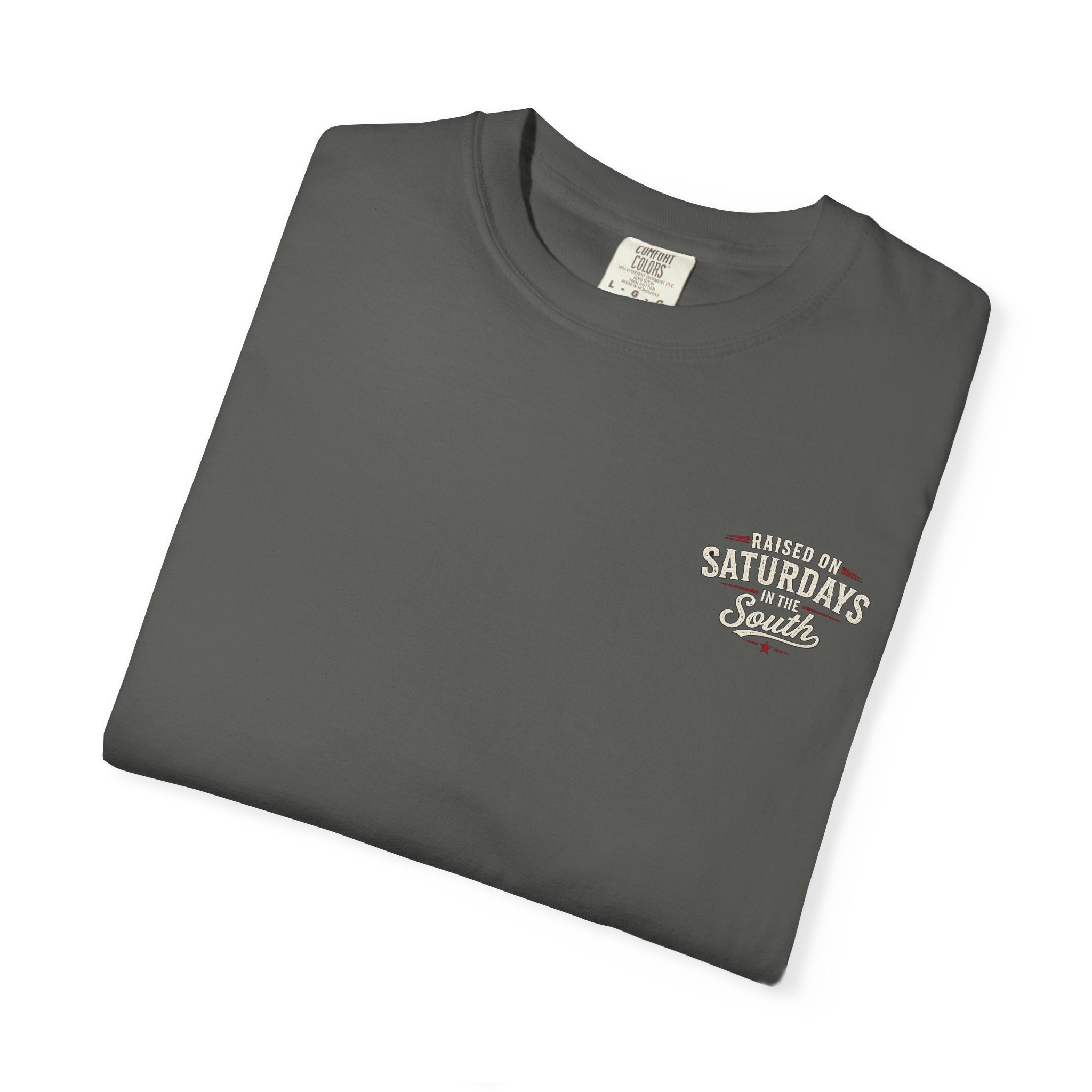 Raised On Saturdays In The South T‑Shirt — Good Riding Buddies Men's