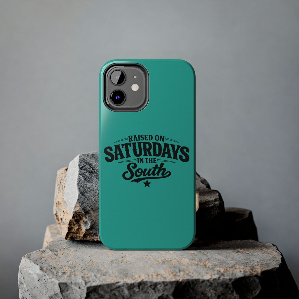 Raised On Saturdays In The South Phone Case-(blue)