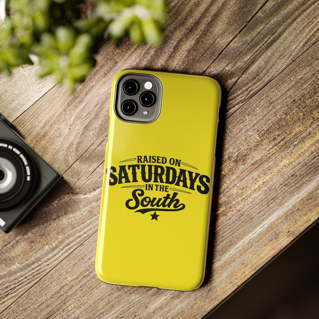Raised On Saturdays In The South Phone Case-(yellow)
