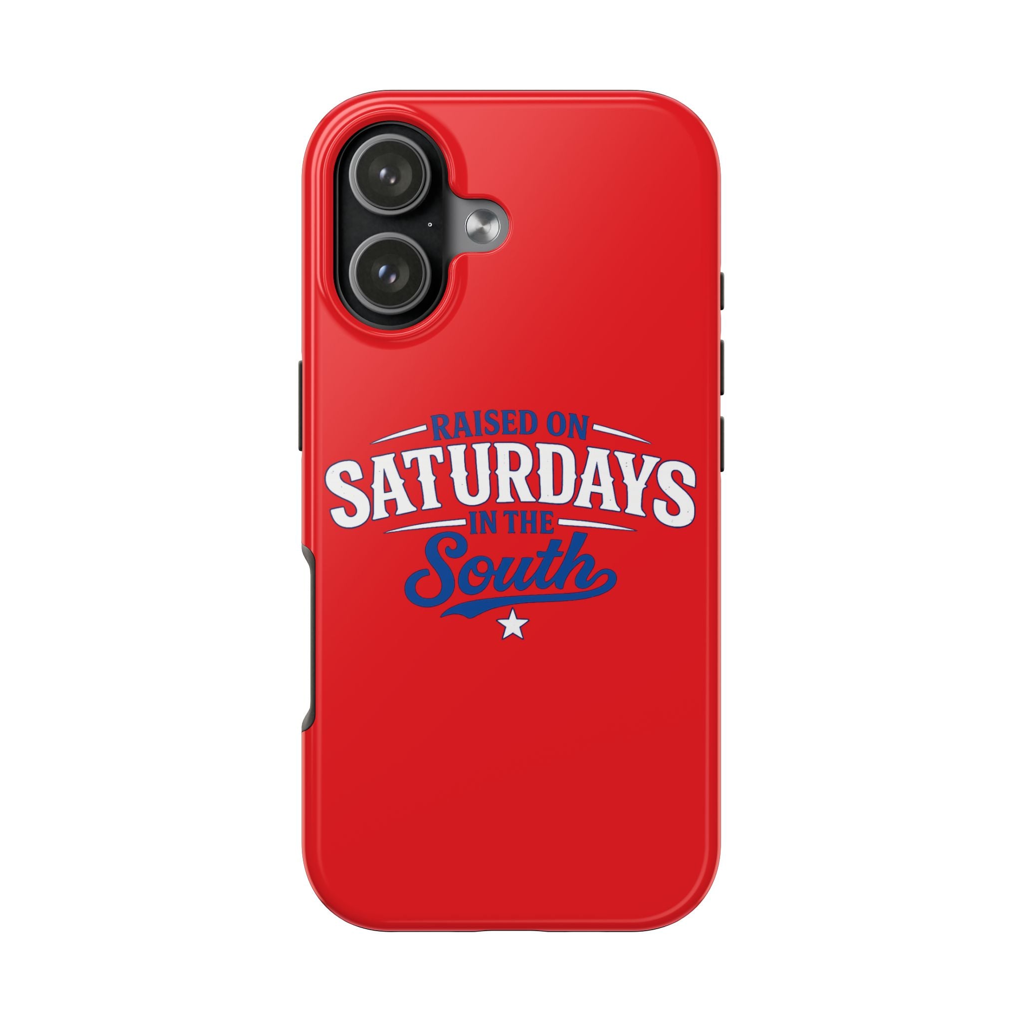 Raised On Saturdays In The South Phone Case-(red)