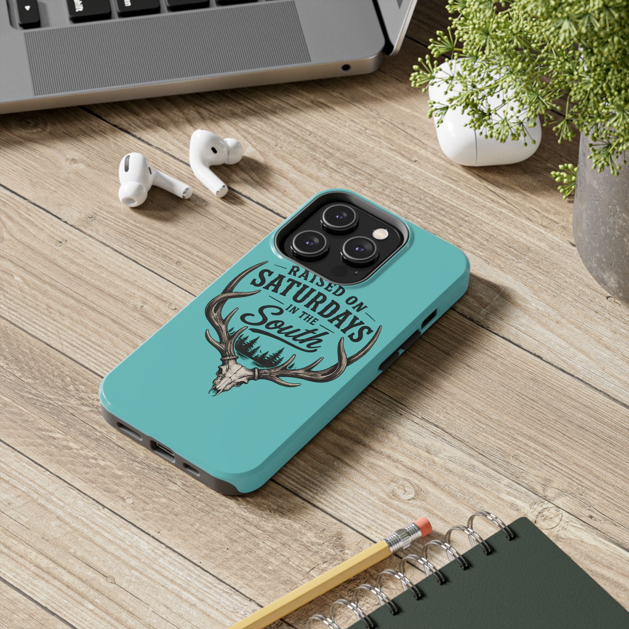 The Spreads Runs Deep In The Woods Phone Case-(blue)