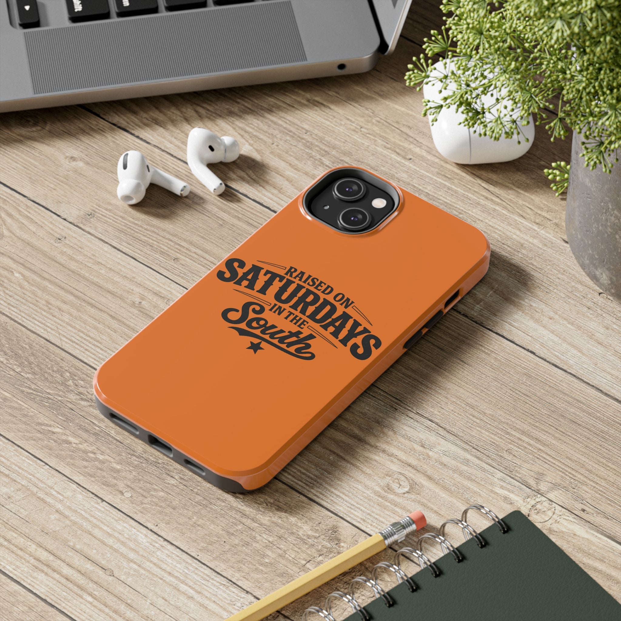 Raised On Saturdays In The South Phone Case-(orange)
