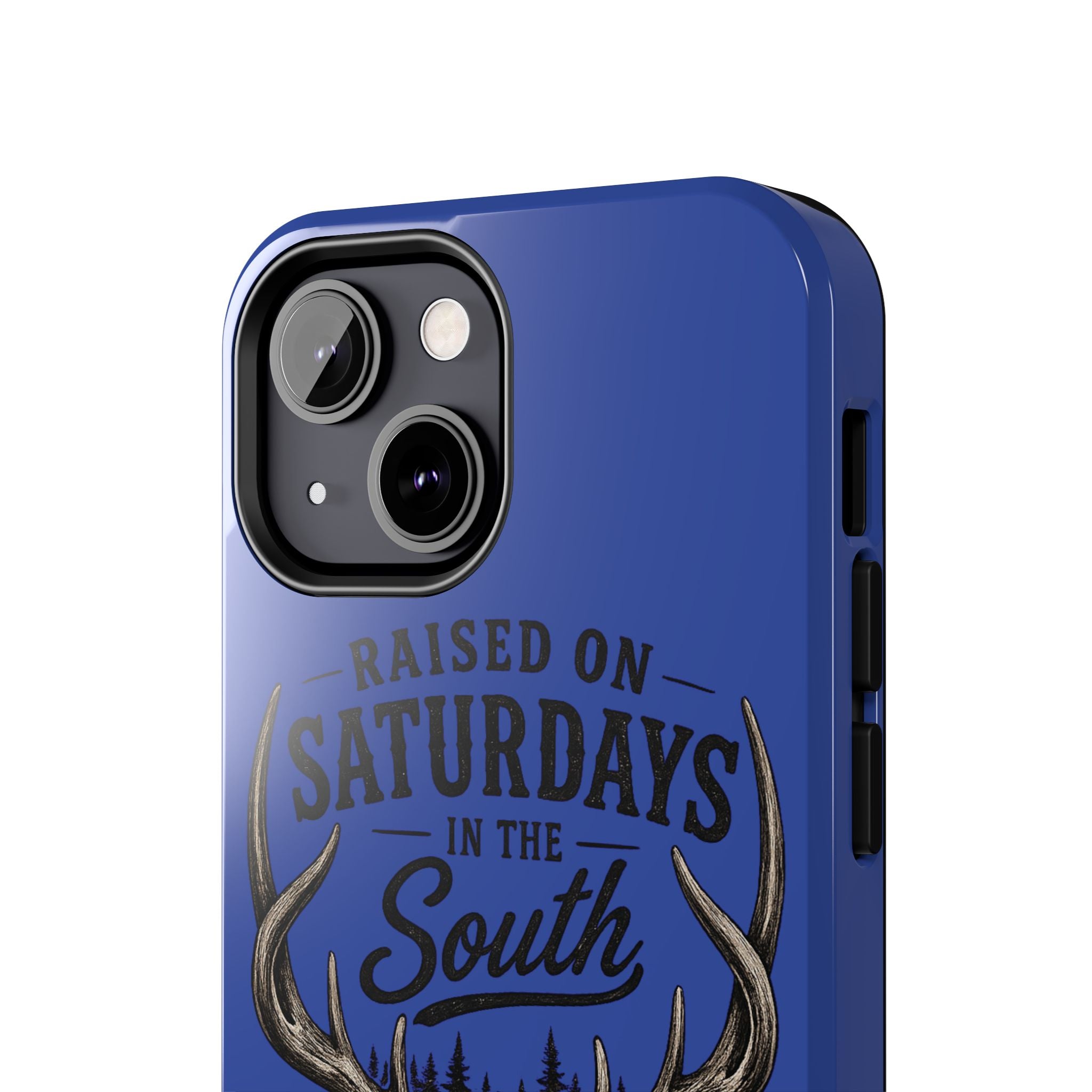 Raised On Saturdays In The South Phone Case - The Spread Runs Deep In The Woods-(blue)