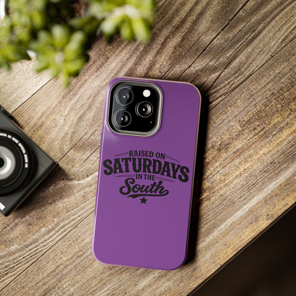 Raised On Saturdays In The South Phone Case-(purple)
