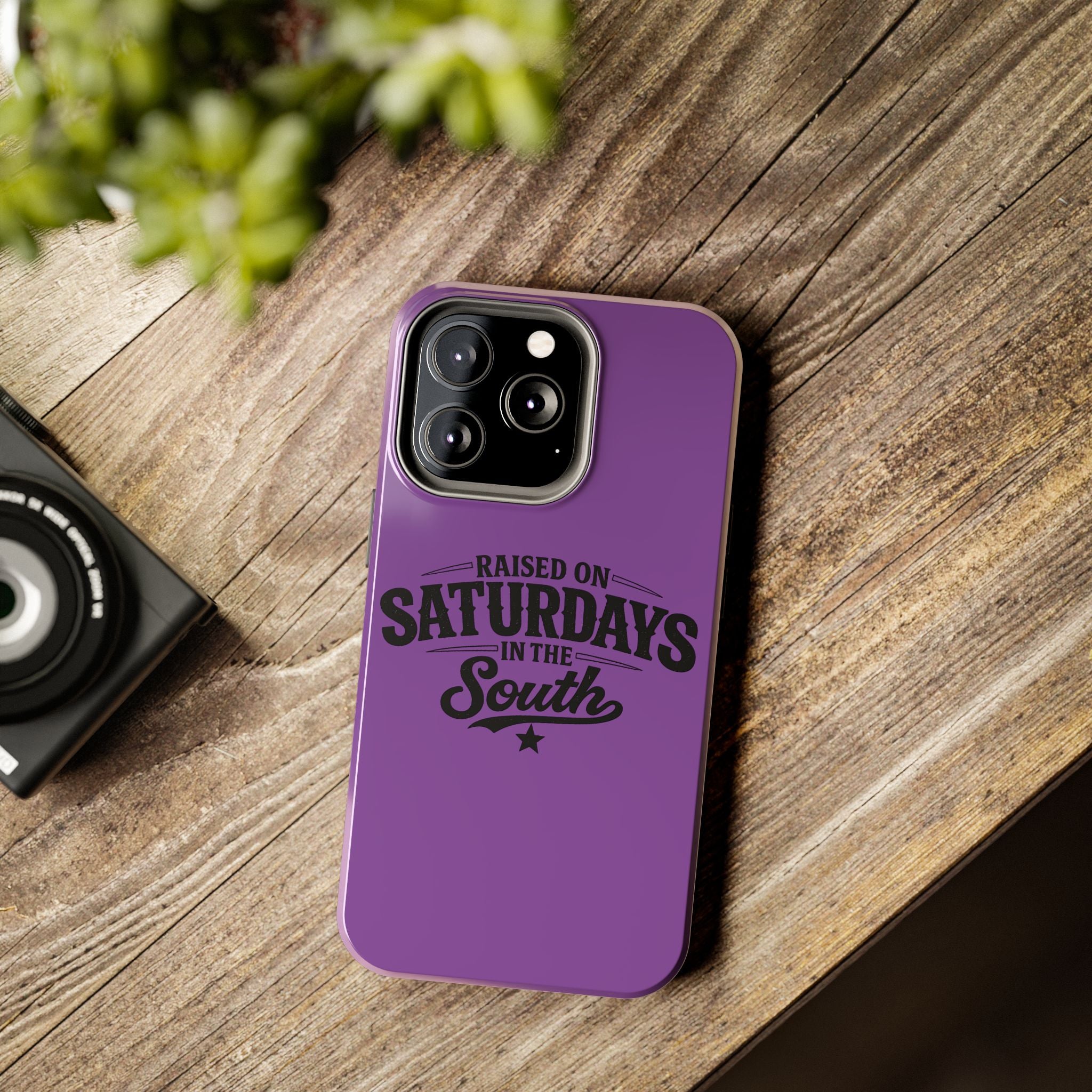 Raised On Saturdays In The South Phone Case-(purple)