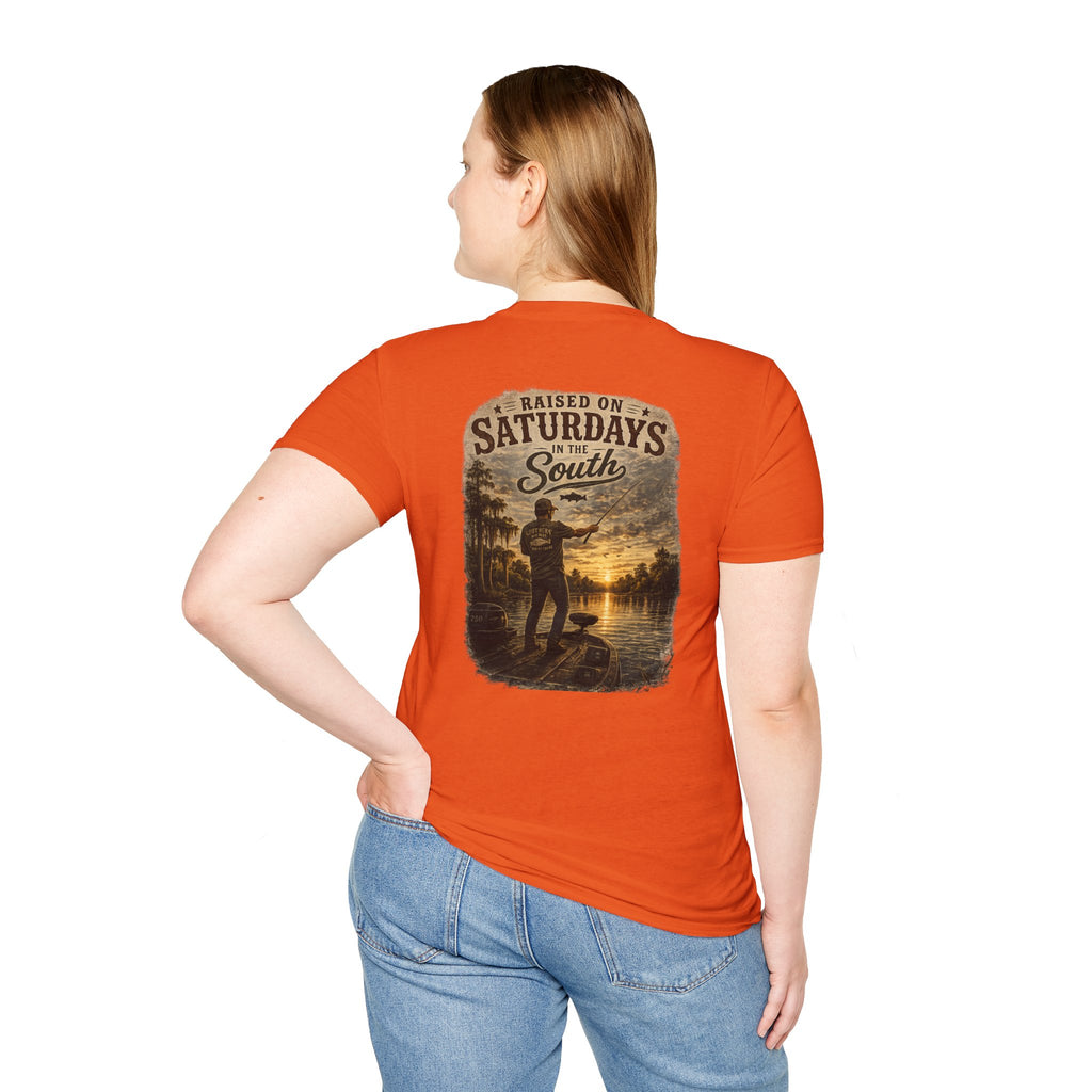 "Raised On Saturdays In The South" Vintage T-Shirt-Saturdays Are Made For Fishin