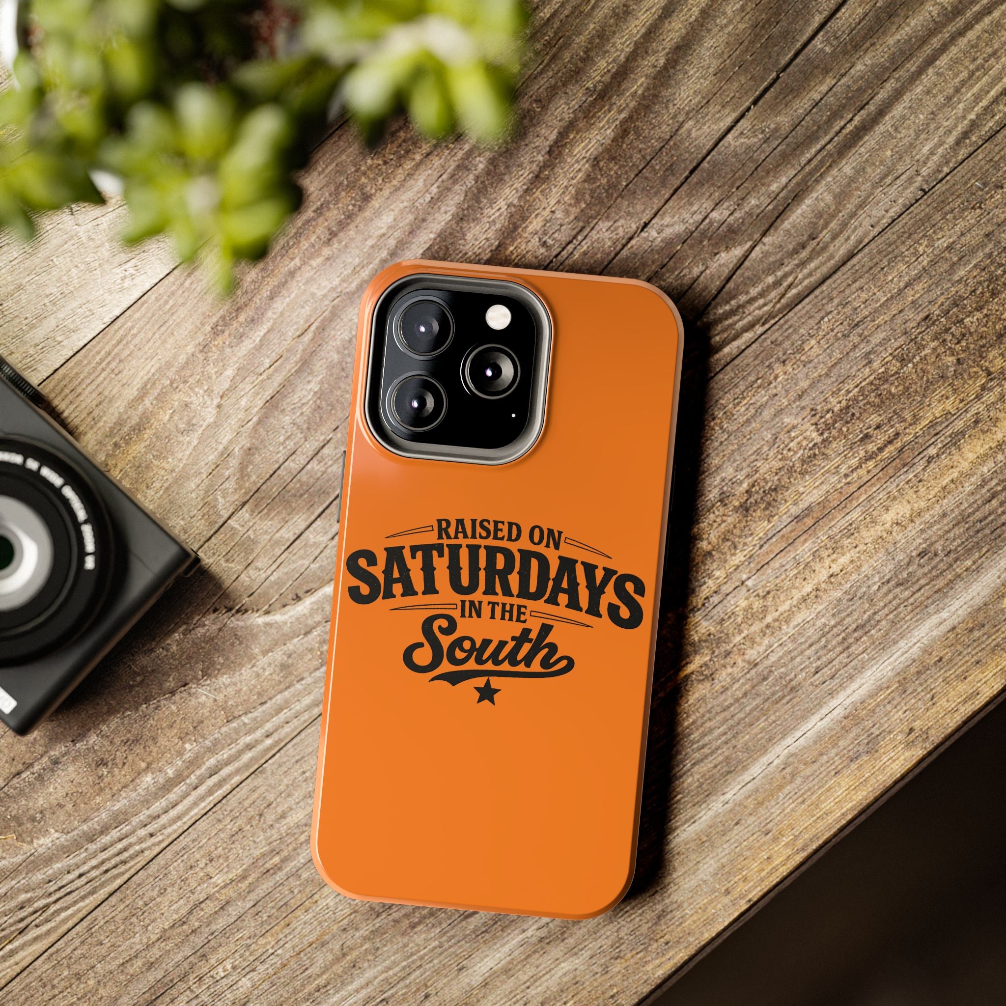 Raised On Saturdays In The South Phone Case-(orange)