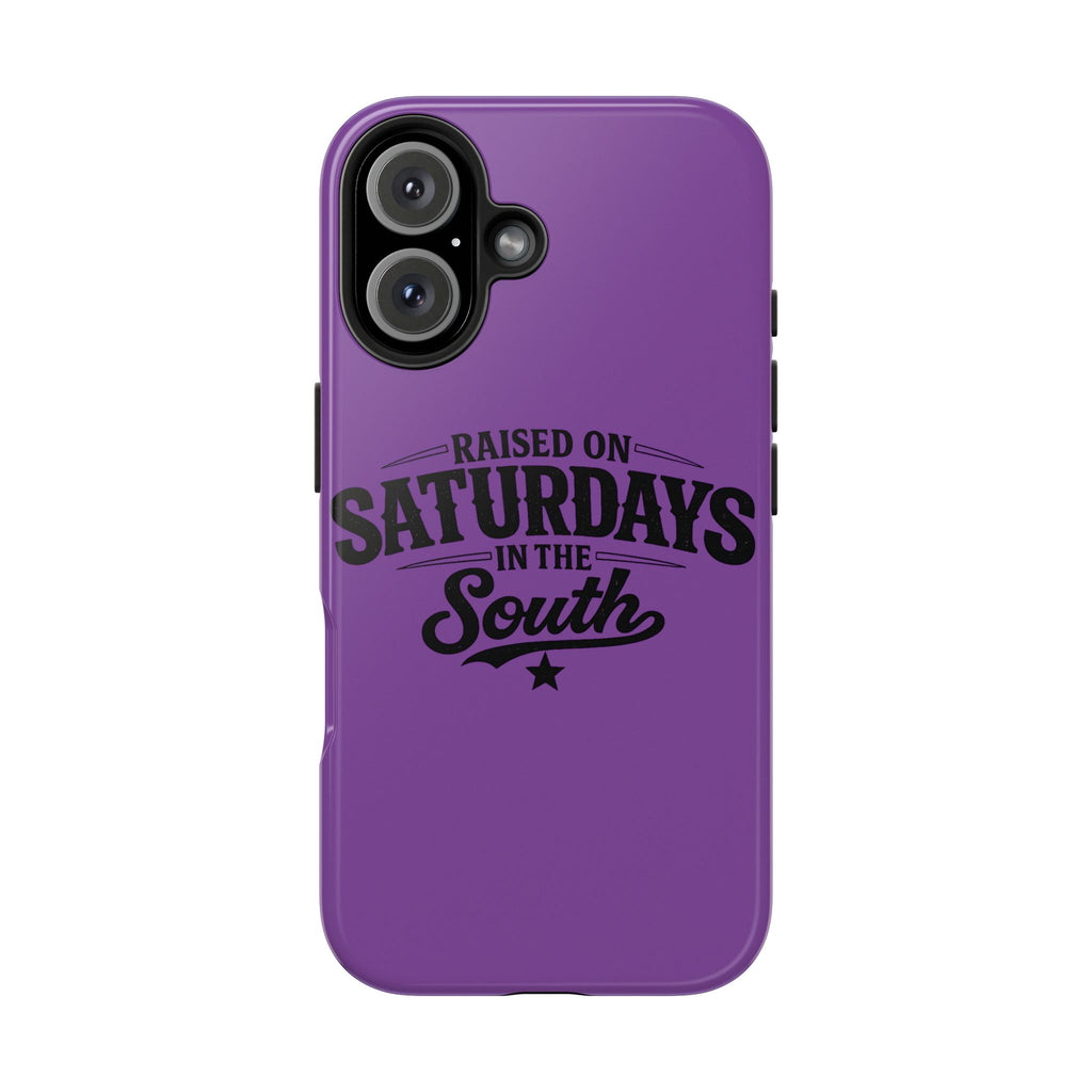 Raised On Saturdays In The South Phone Case-(purple)