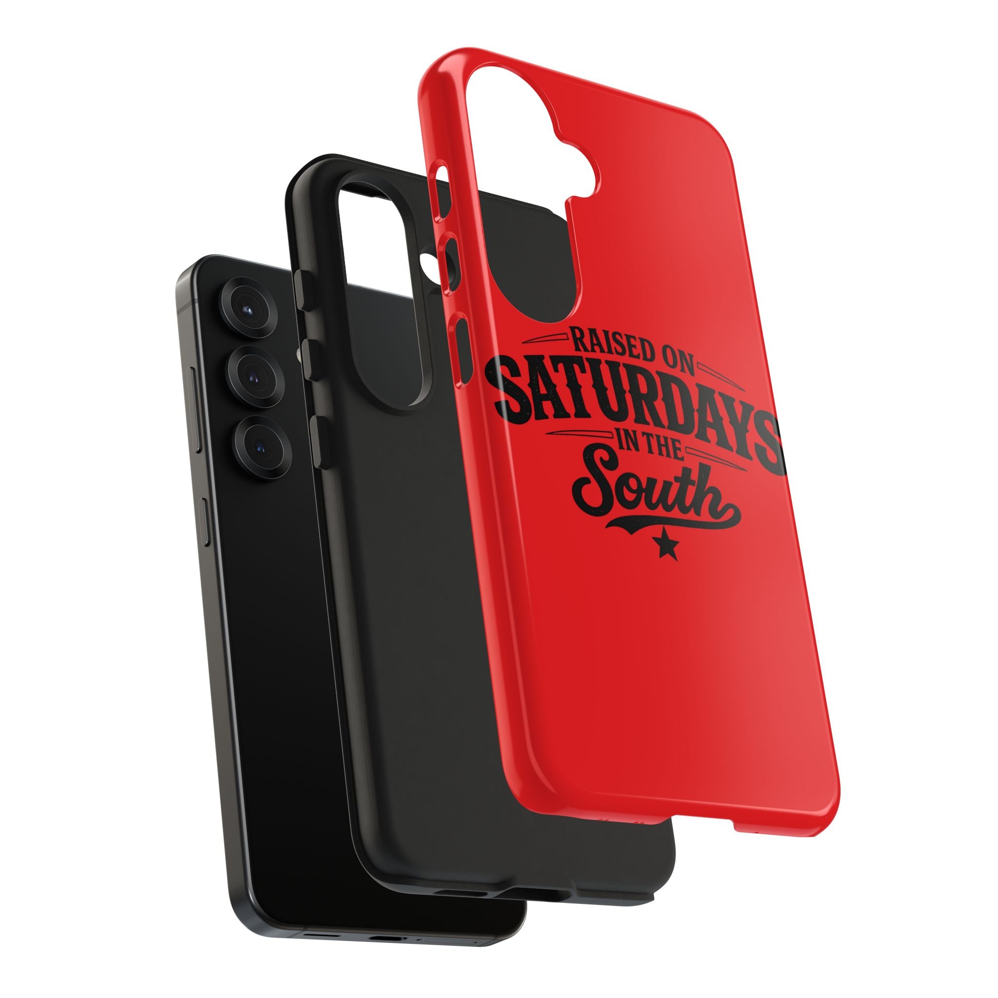Raised On Saturdays In The South Phone Case-(red)