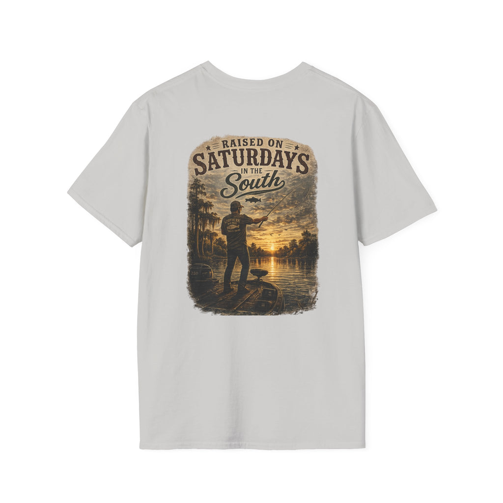 "Raised On Saturdays In The South" Vintage T-Shirt-Saturdays Are Made For Fishin