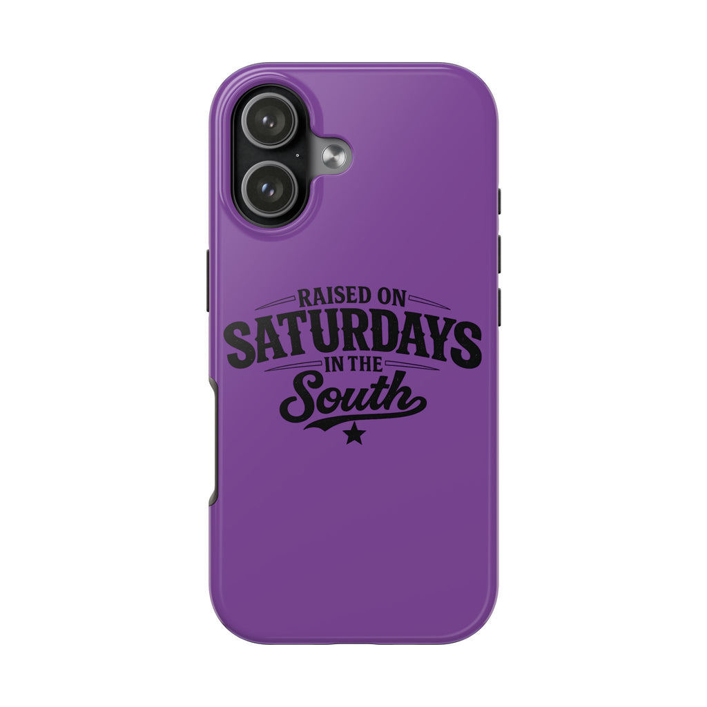 Raised On Saturdays In The South Phone Case-(purple)