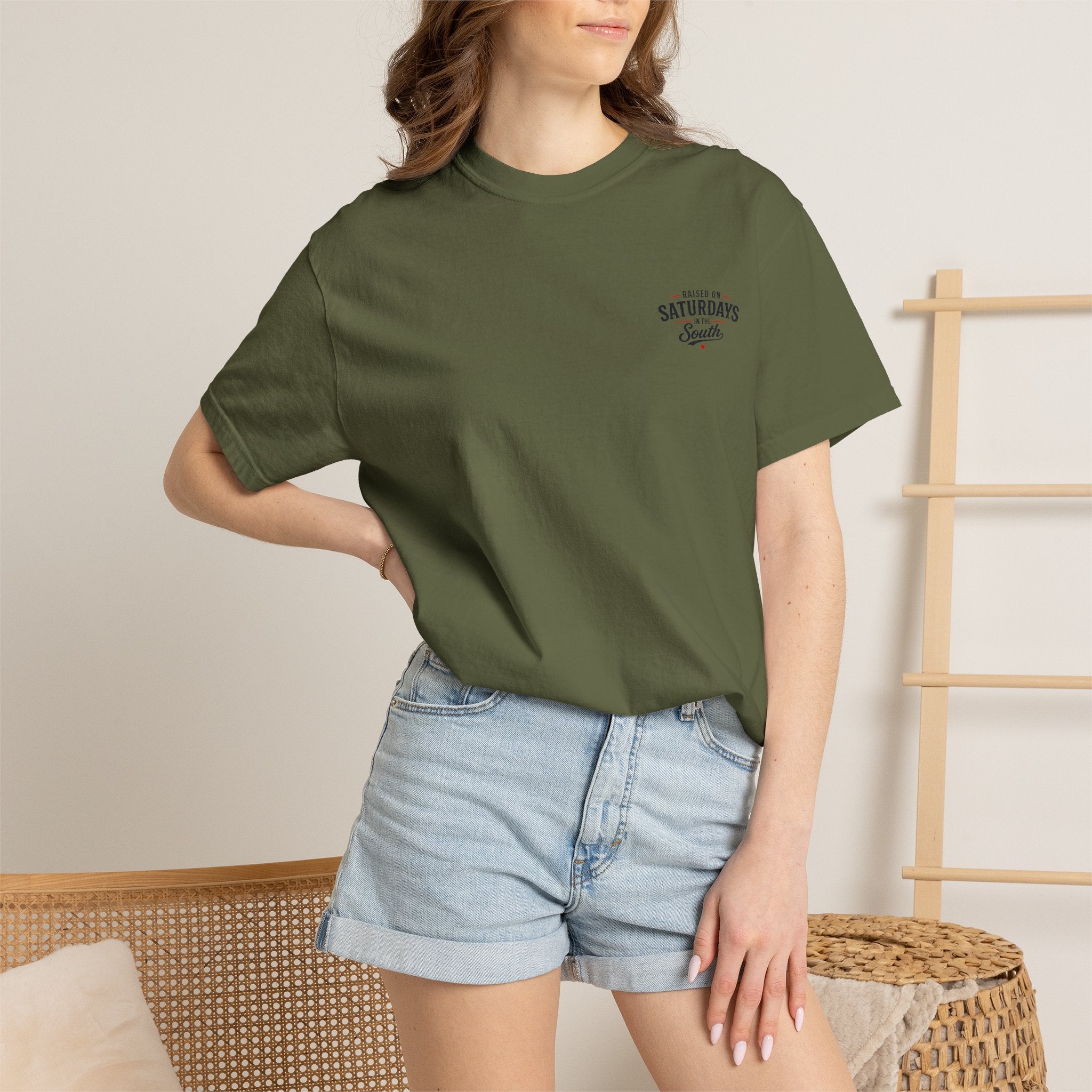 Raised On Saturdays In The South T-Shirt — Circle Of Freedom-4th Of July Collection