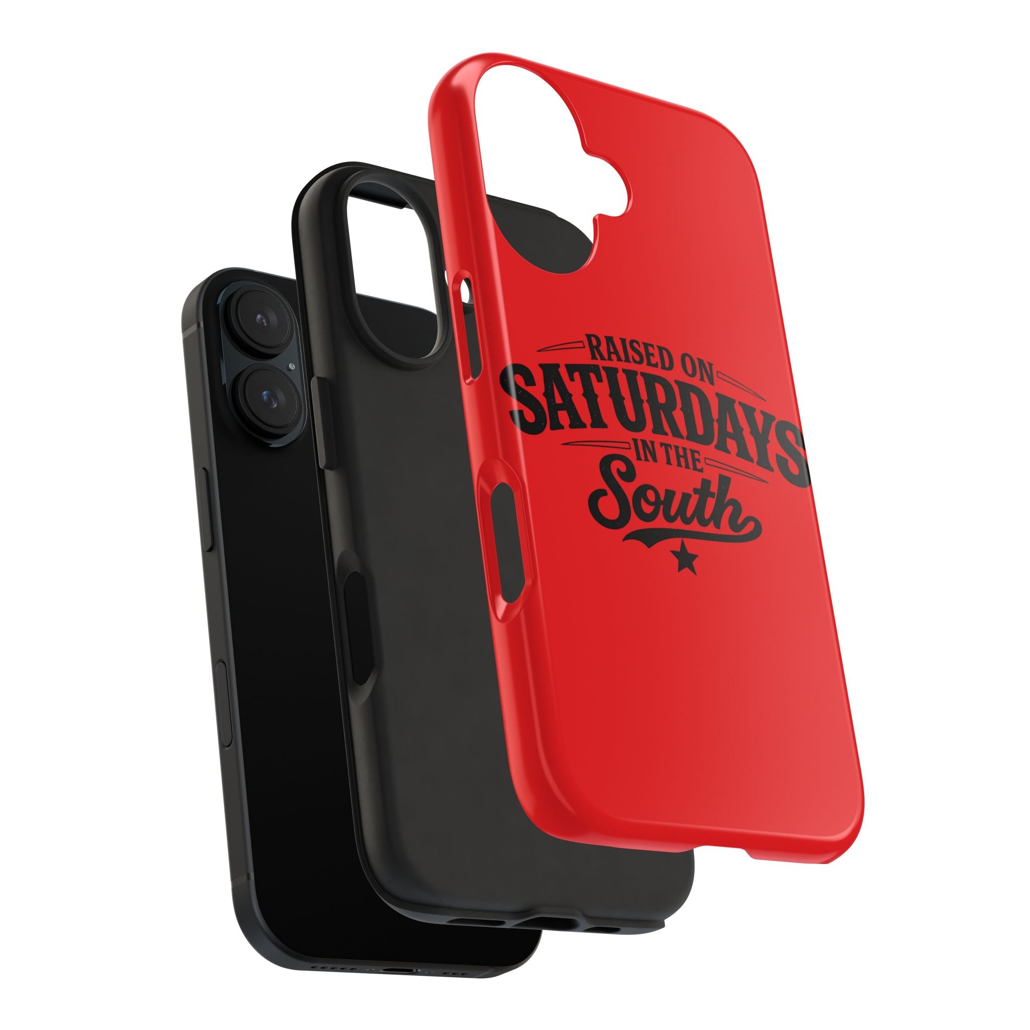 Raised On Saturdays In The South Phone Case-(red)