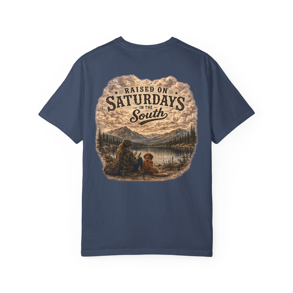 Raised On Saturdays In The South T-Shirt — Relaxing Saturday Morning In The Mountains