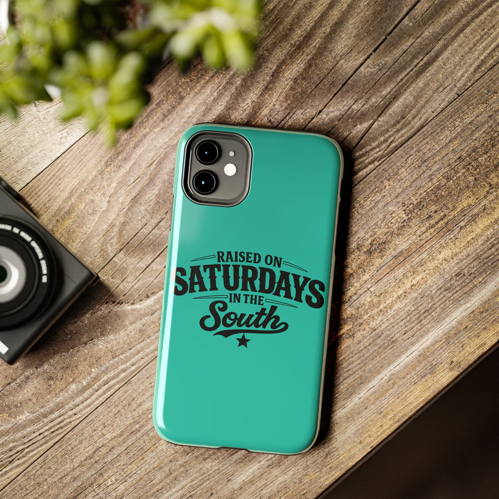 Raised On Saturdays In The South Phone Case-(blue)