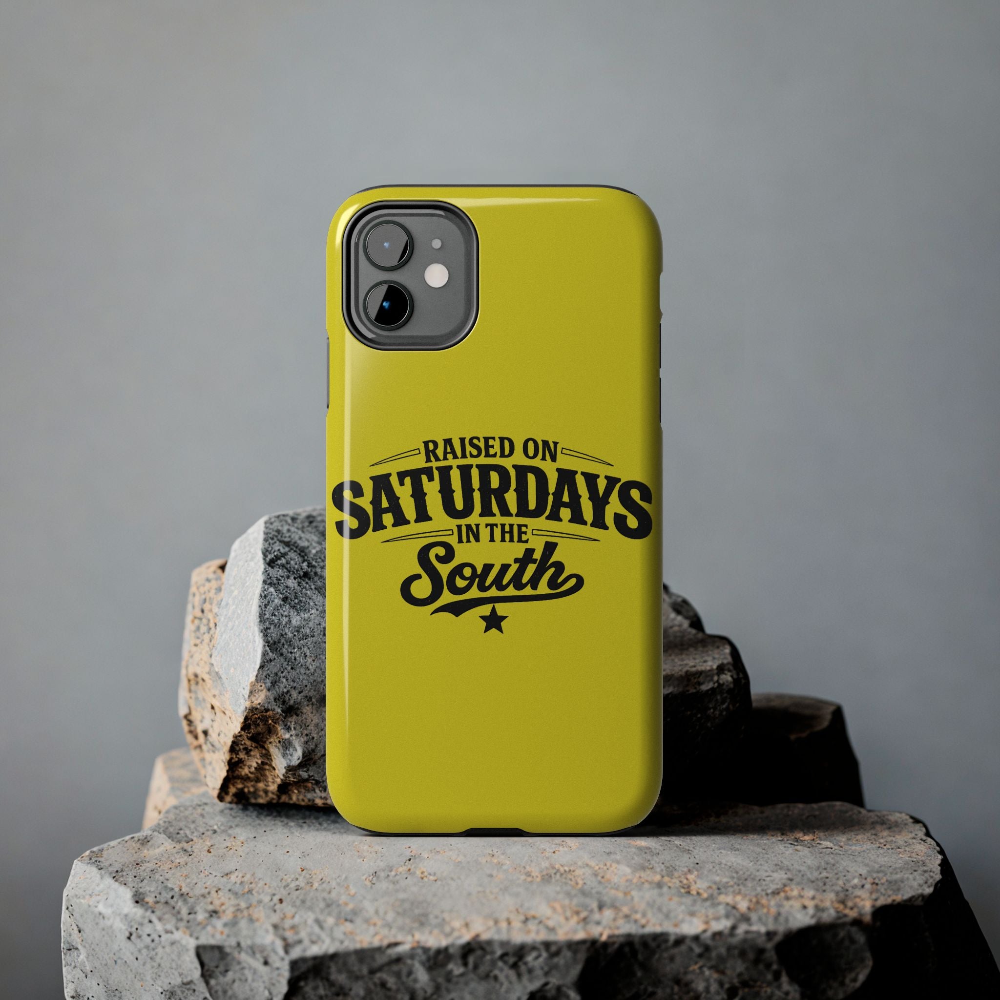 Raised On Saturdays In The South Phone Case-(yellow)