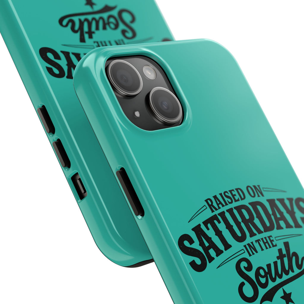 Raised On Saturdays In The South Phone Case-(blue)