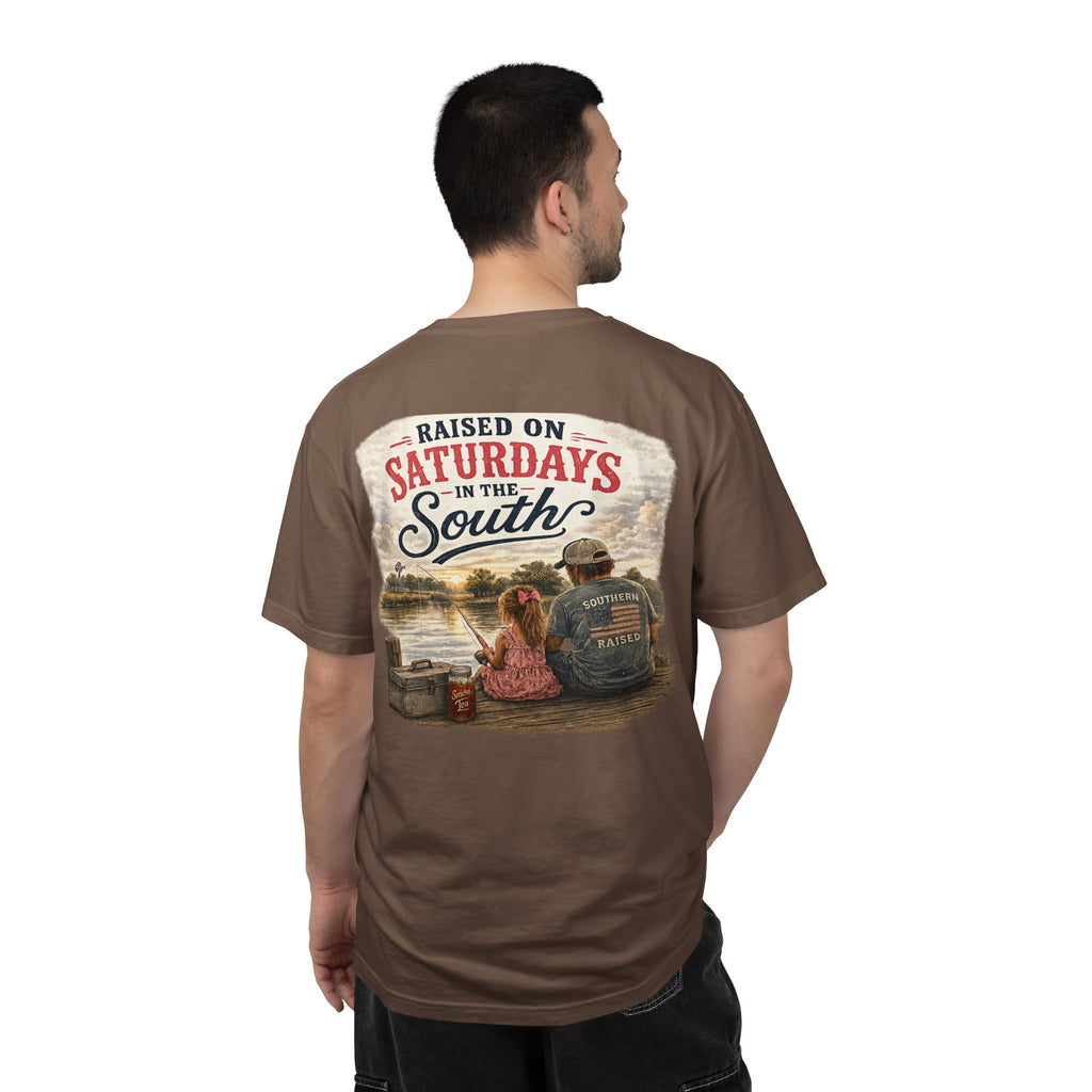 Raised On Saturdays In The South-Girl Dad Fishing Buddies-Father's Day Collection