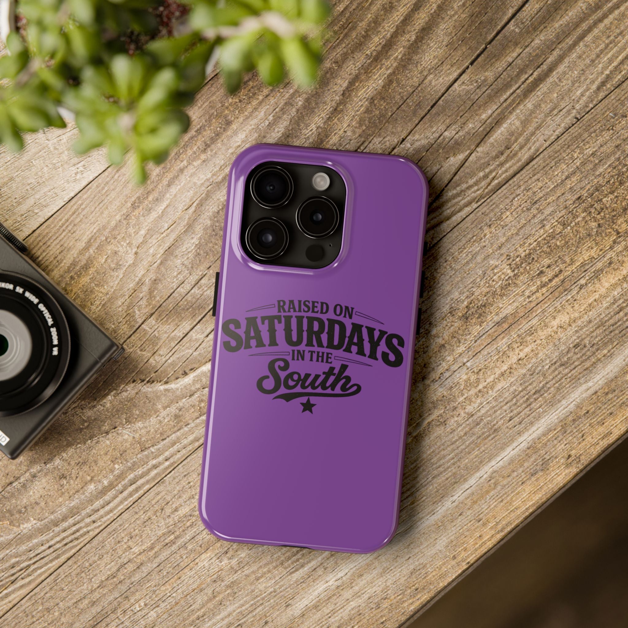 Raised On Saturdays In The South Phone Case-(purple)