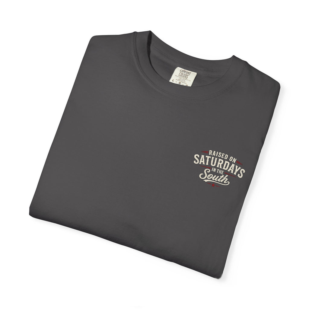 Raised On Saturdays In The South T‑Shirt — Good Riding Buddies Men's