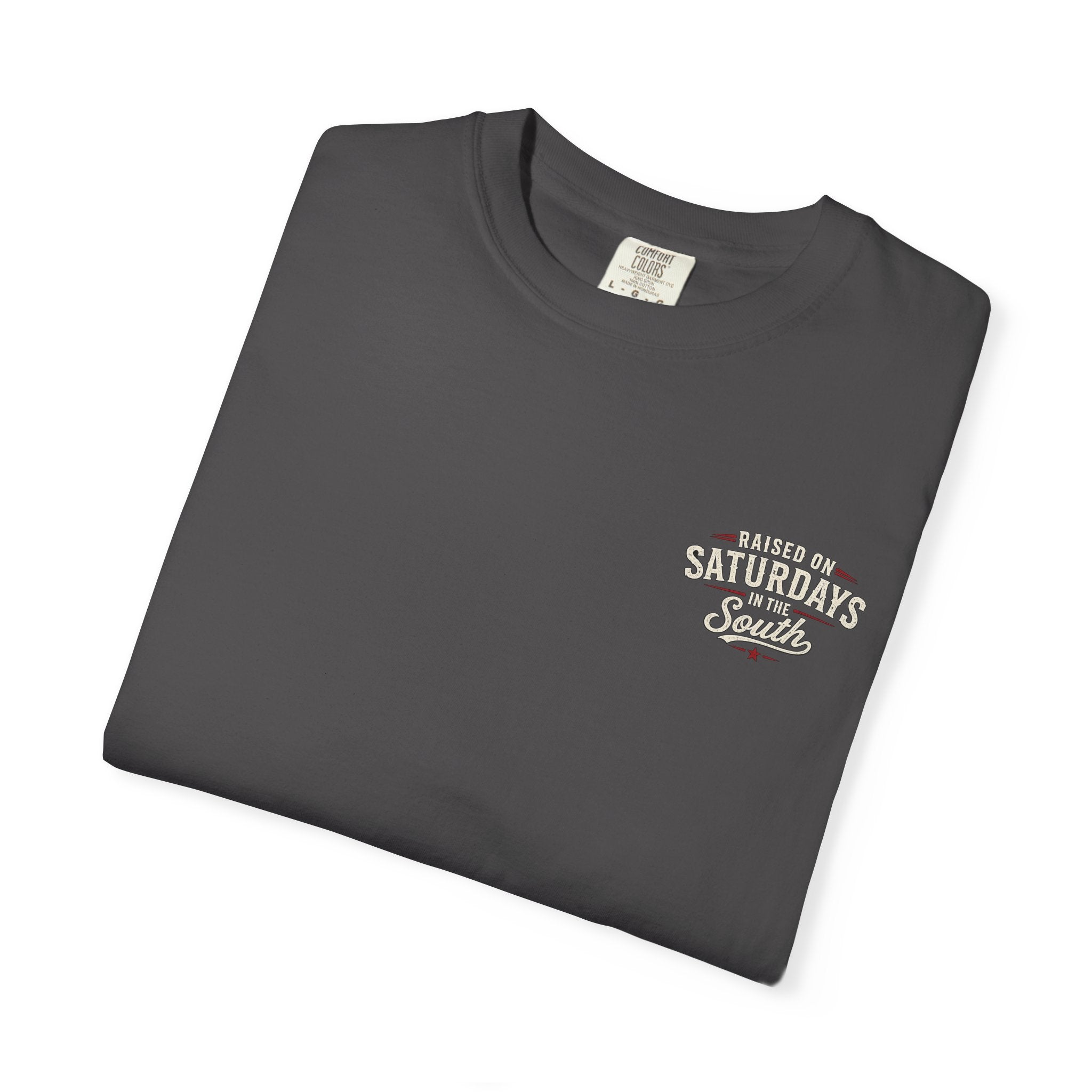 Raised On Saturdays In The South T‑Shirt — Good Riding Buddies Men's