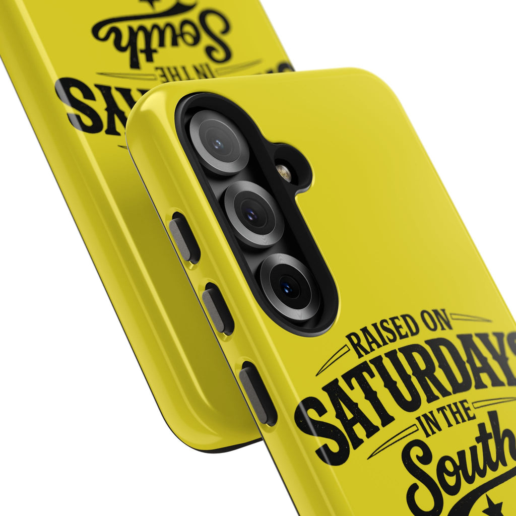 Raised On Saturdays In The South Phone Case-(yellow)
