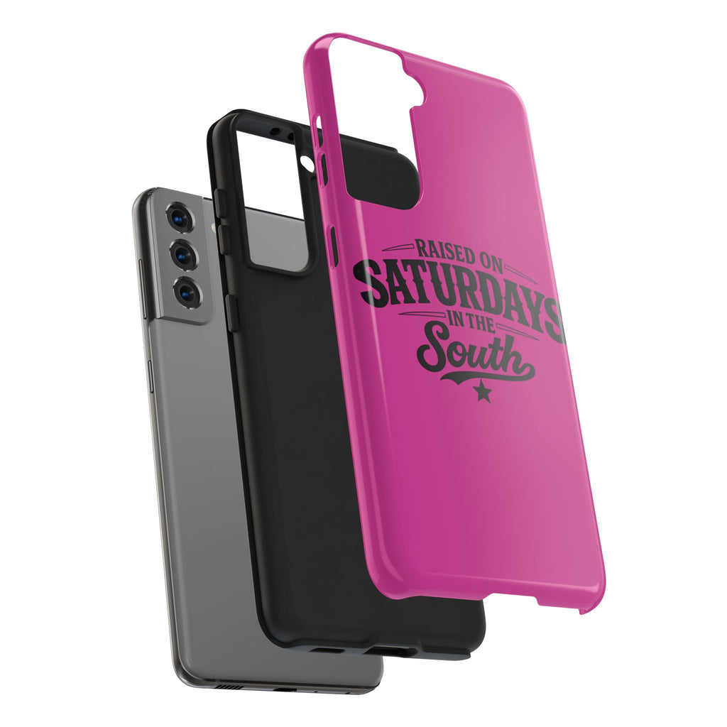 Raised On Saturdays In The South Phone Case-(pink)