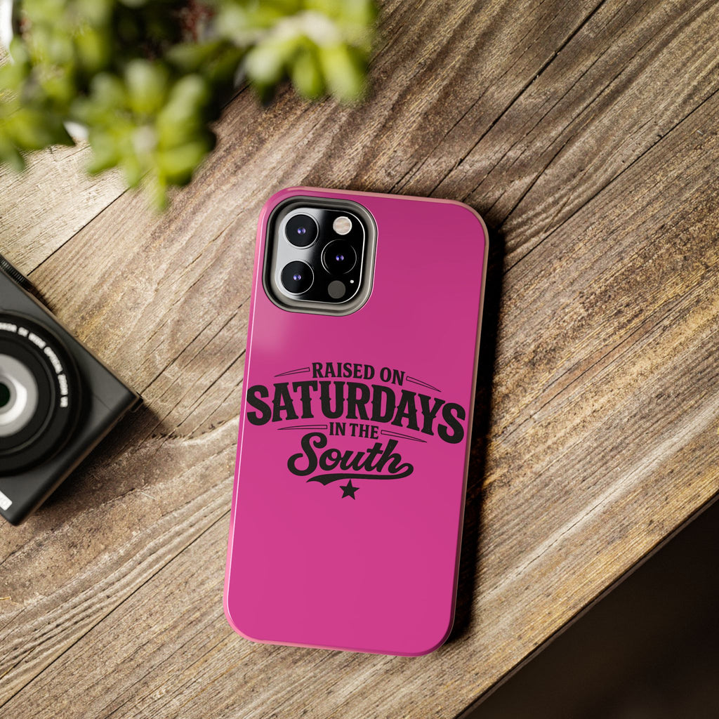 Raised On Saturdays In The South Phone Case-(pink)