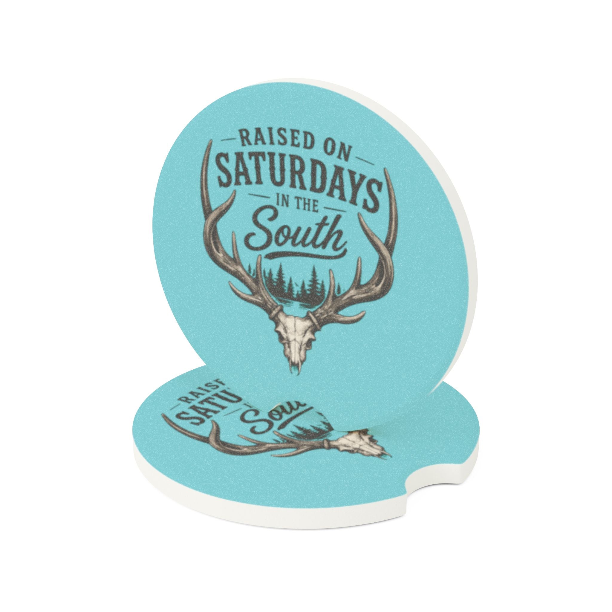 The Spread Runs Deep In The Woods Car Coaster-(blue)