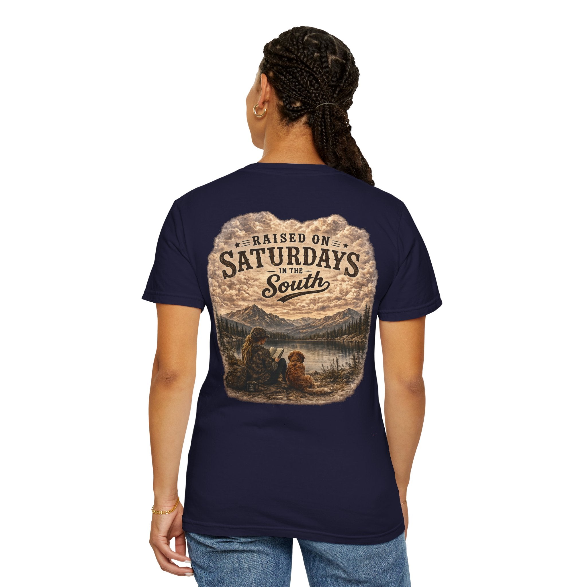Raised On Saturdays In The South T-Shirt — Relaxing Saturday Morning In The Mountains